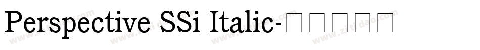 Perspective SSi Italic字体转换